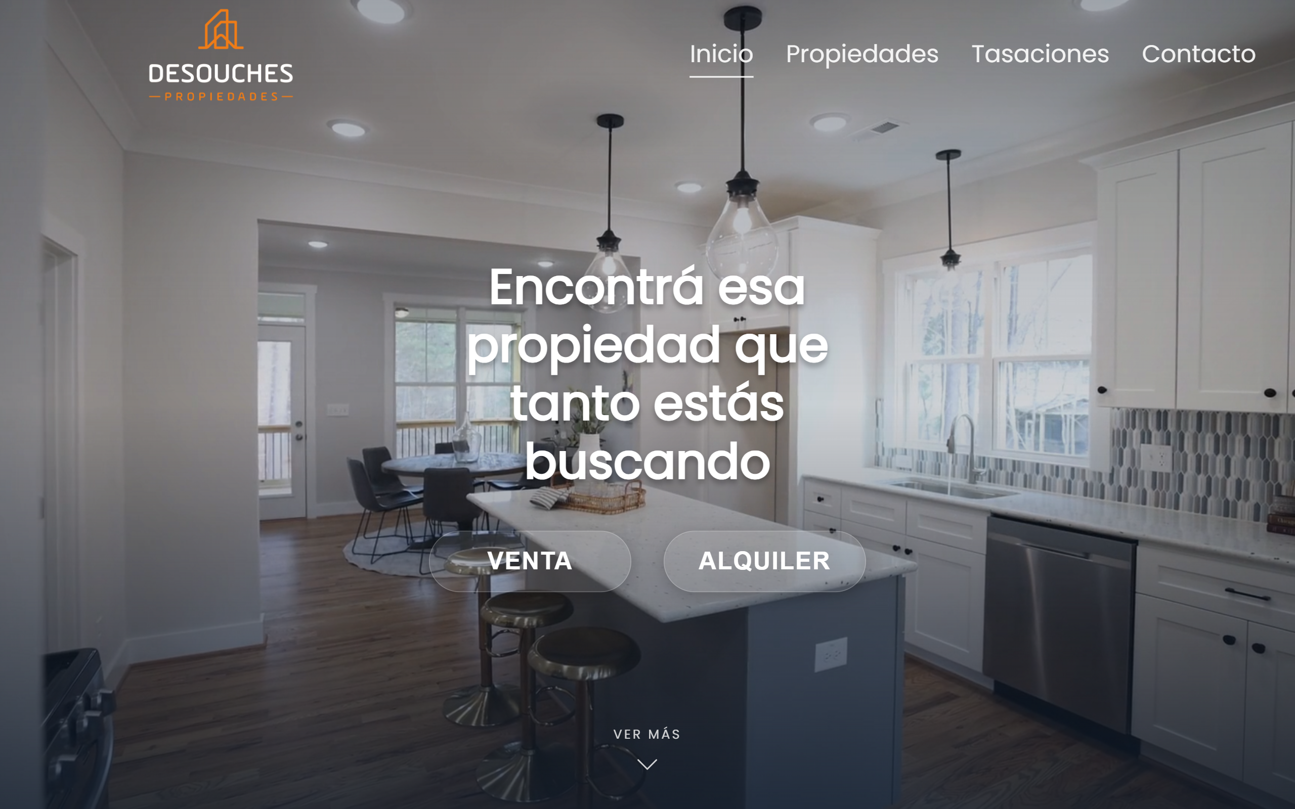 Captura de pantalla de Desouches Propiedades - Sitio Web Inmobiliario