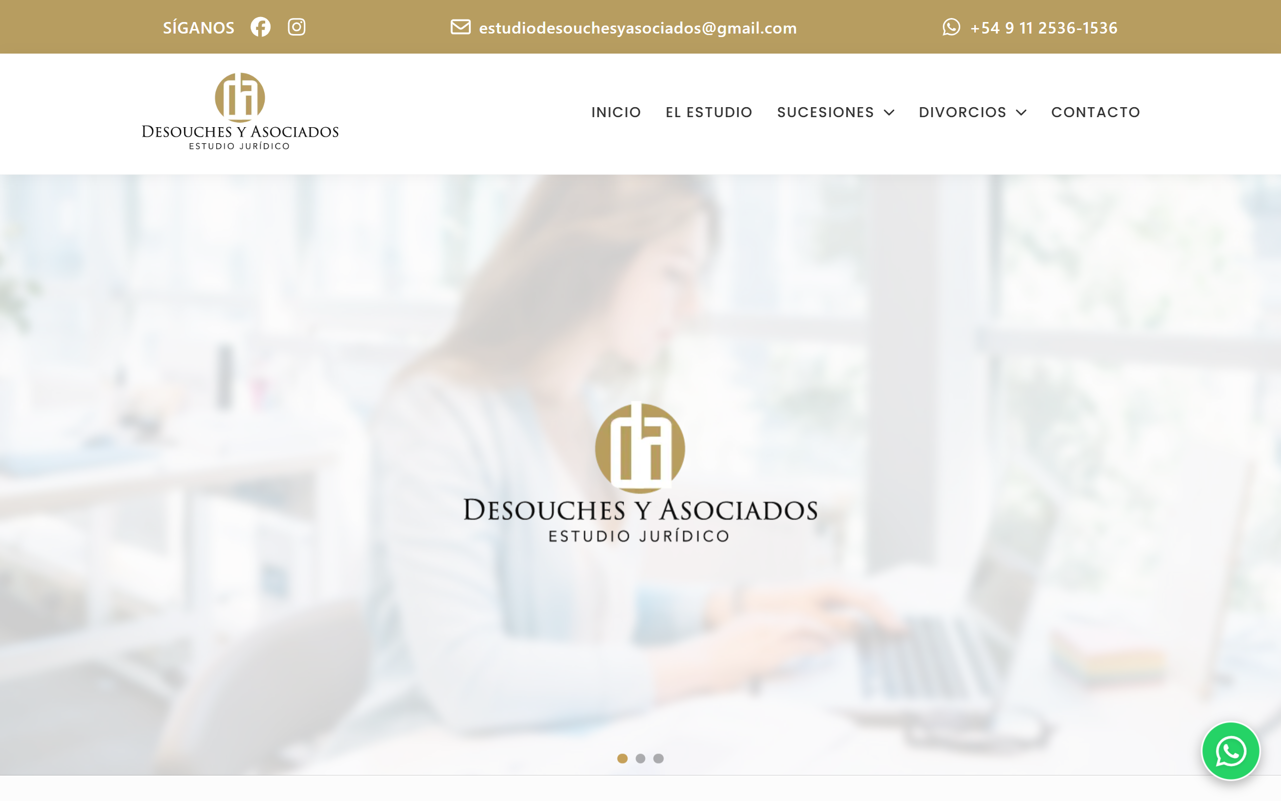 Captura de pantalla de Estudio Jurídico Desouches y Asociados
